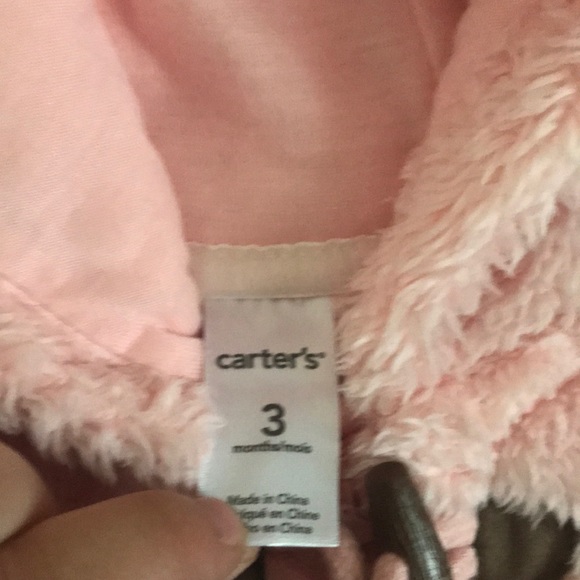Carters fluffy zip up! ❤️ - Picture 3 of 4